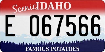 ID license plate E067566