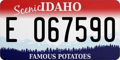ID license plate E067590