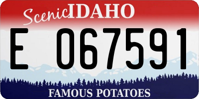 ID license plate E067591
