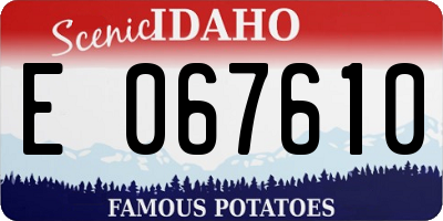 ID license plate E067610
