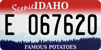 ID license plate E067620