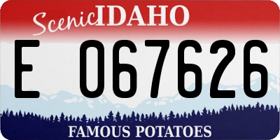 ID license plate E067626