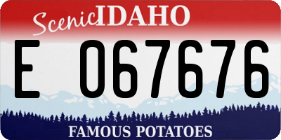 ID license plate E067676
