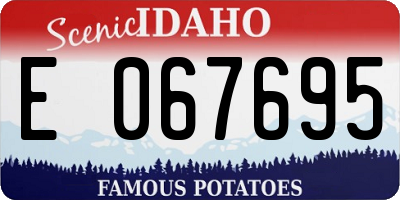 ID license plate E067695