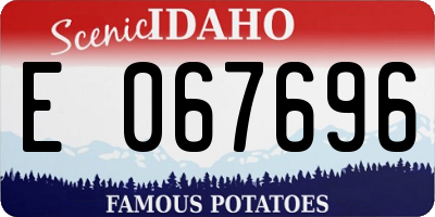 ID license plate E067696