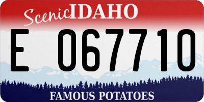 ID license plate E067710