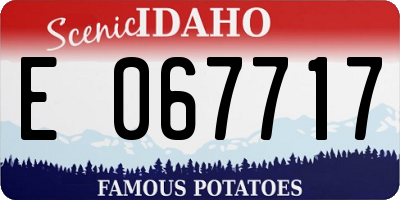 ID license plate E067717