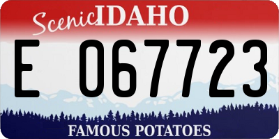 ID license plate E067723