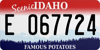 ID license plate E067724