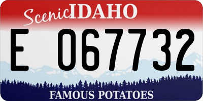 ID license plate E067732