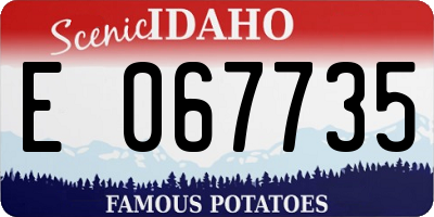 ID license plate E067735