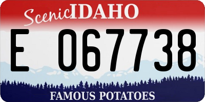 ID license plate E067738