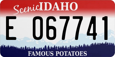 ID license plate E067741