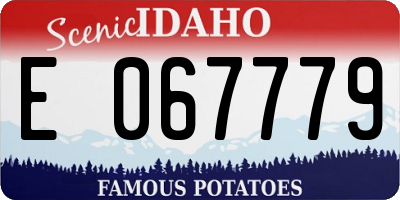 ID license plate E067779