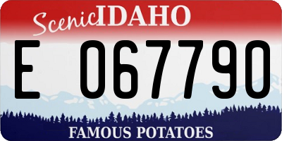 ID license plate E067790