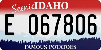 ID license plate E067806