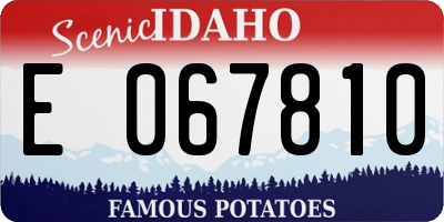 ID license plate E067810