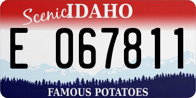 ID license plate E067811