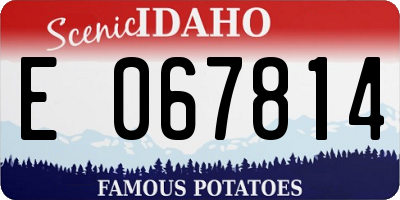 ID license plate E067814