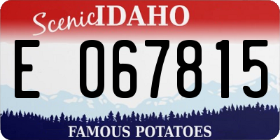 ID license plate E067815
