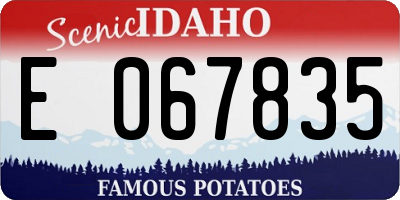 ID license plate E067835