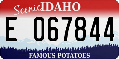 ID license plate E067844