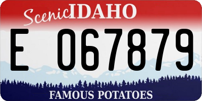 ID license plate E067879