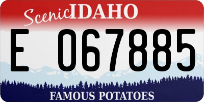 ID license plate E067885