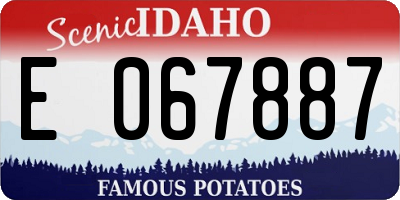 ID license plate E067887