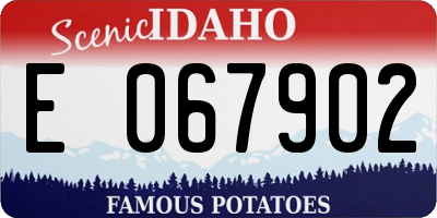 ID license plate E067902