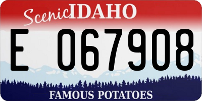 ID license plate E067908