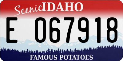 ID license plate E067918