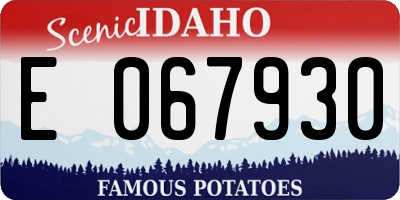 ID license plate E067930