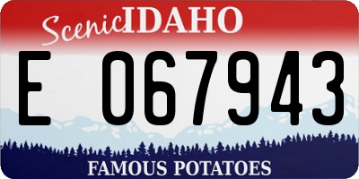 ID license plate E067943