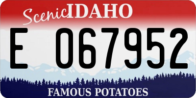 ID license plate E067952