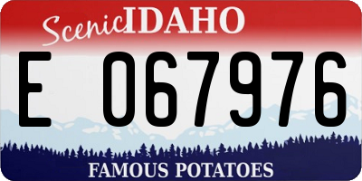ID license plate E067976