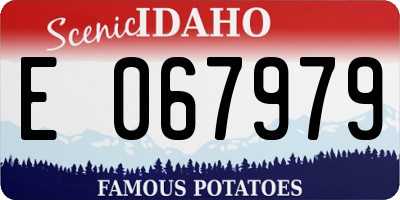 ID license plate E067979