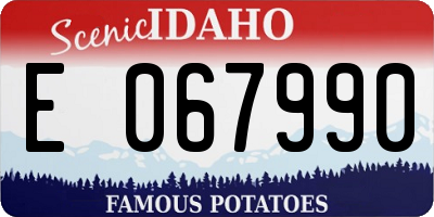 ID license plate E067990