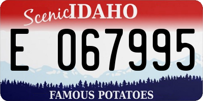 ID license plate E067995