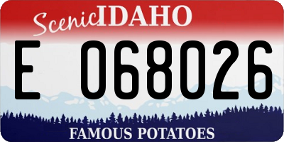 ID license plate E068026