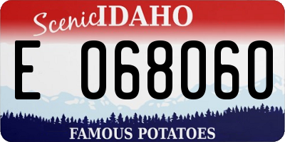 ID license plate E068060