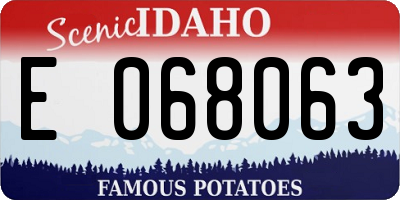 ID license plate E068063