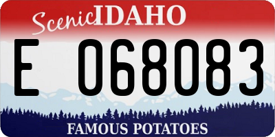 ID license plate E068083