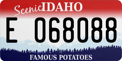ID license plate E068088