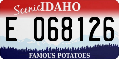 ID license plate E068126