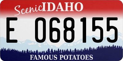 ID license plate E068155