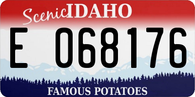 ID license plate E068176