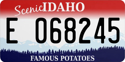 ID license plate E068245