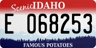 ID license plate E068253