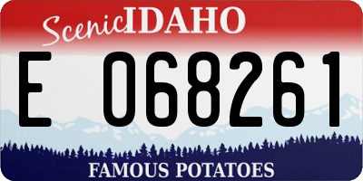 ID license plate E068261